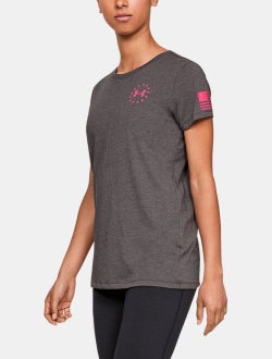 Women's Solid Short Sleeve UA Freedom Flag T-Shirt