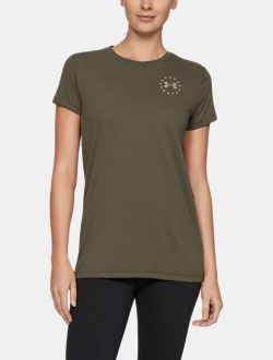 Women's Solid Short Sleeve UA Freedom Flag T-Shirt