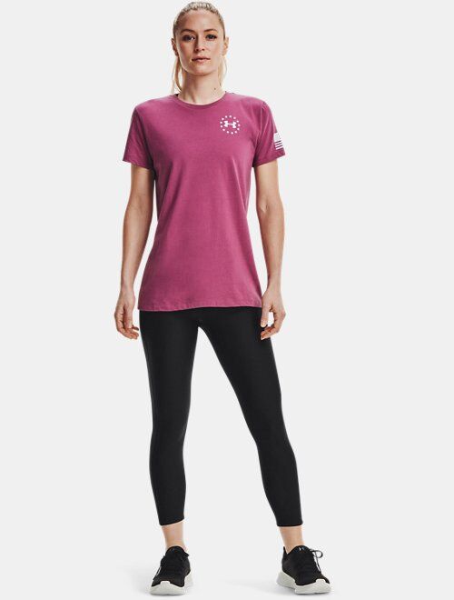 Under Armour Women's Solid Short Sleeve UA Freedom Flag T-Shirt