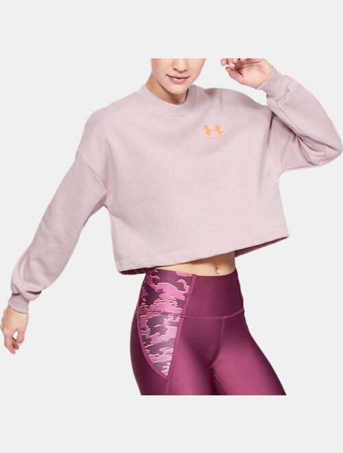 Under Armour Women's UA Rival Fleece Graphic LC Crew