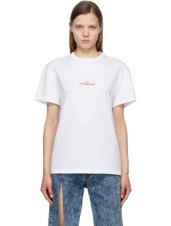 SSENSE Exclusive White Upside Down Logo T-Shirt
