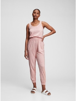 Sleeveless Patch Pocket Jumpsuit