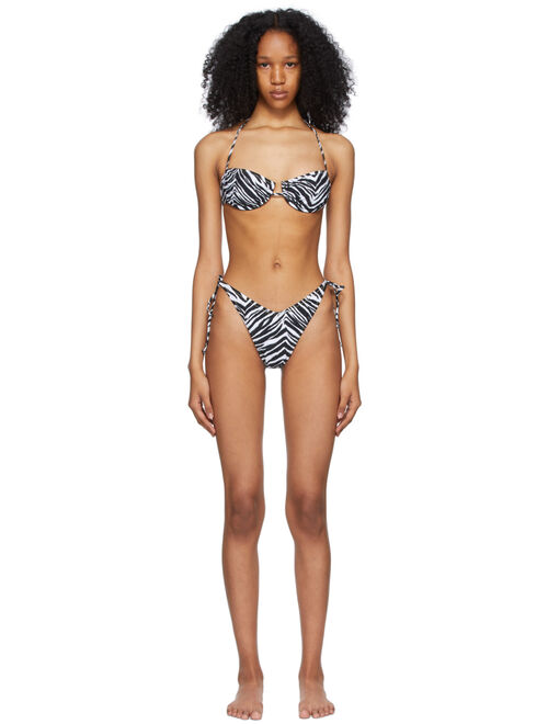 Black & White Zebra Penny Bikini