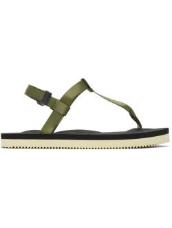 Khaki & Black COKO Hook and Loop Sandals