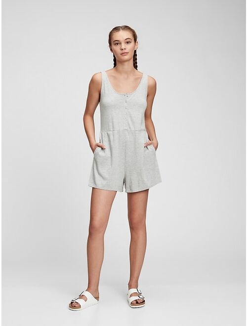 GAP Sleeveless Button-Front Romper