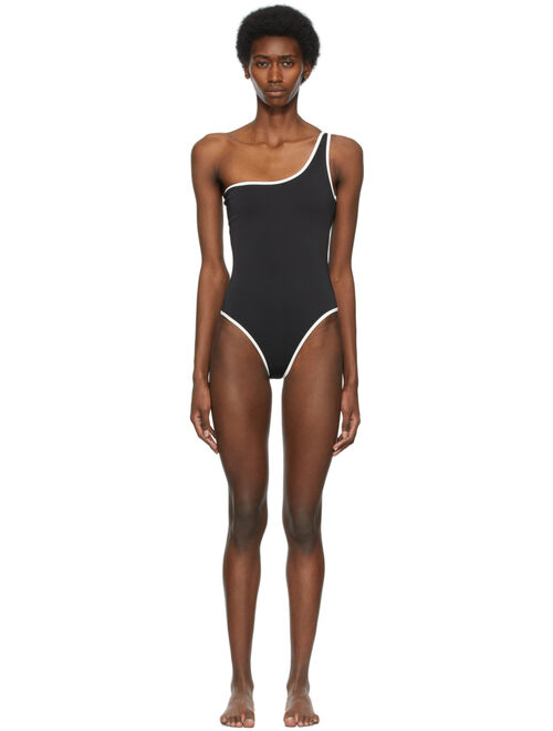 Black One-Shoulder Claude One-Piece Swimsuit