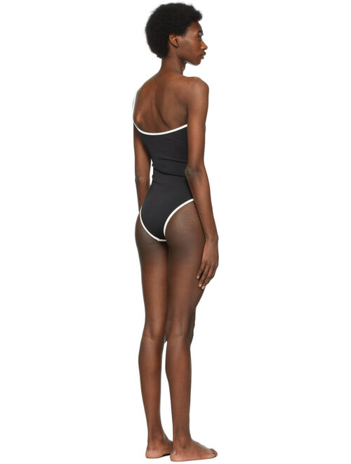 Black One-Shoulder Claude One-Piece Swimsuit