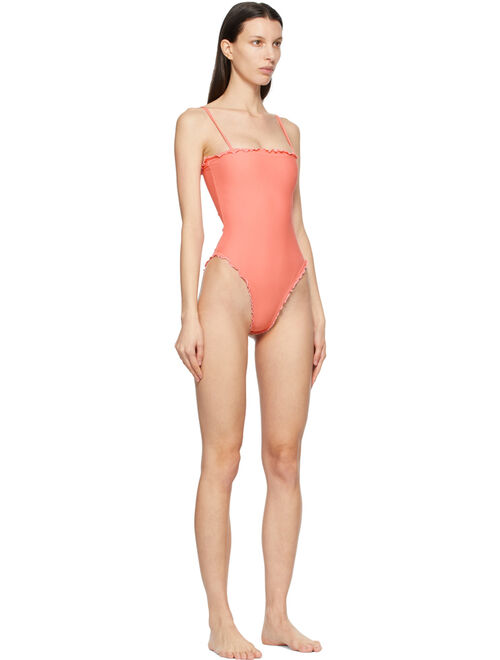 Sherris Pink Ruffle Tank One-Piece Swimsuit