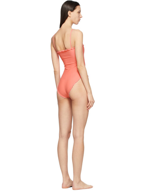 Sherris Pink Ruffle Tank One-Piece Swimsuit