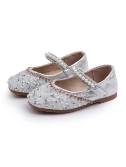 JAYCOSIN 2019 Autumn Girls Princess Shoes Infant Kids Baby Crystal Pearl Sequins Bling Sandals Soft Sole Dance Shoes Flat Princess Shoes