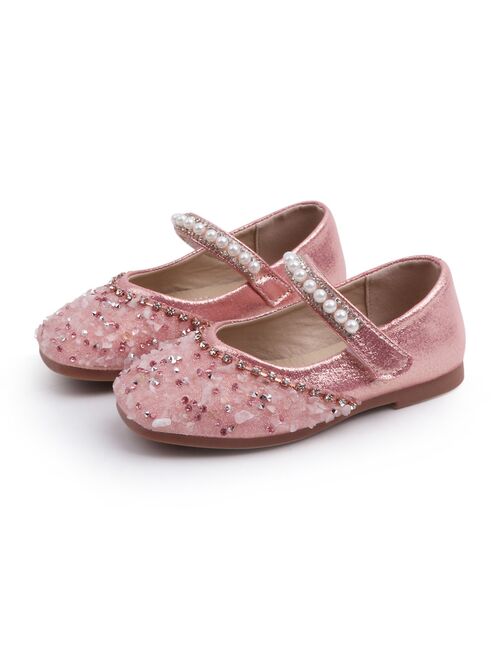 JAYCOSIN 2019 Autumn Girls Princess Shoes Infant Kids Baby Crystal Pearl Sequins Bling Sandals Soft Sole Dance Shoes Flat Princess Shoes