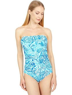 Helen Jon Blue Grotto Classic Bandeau One-Piece