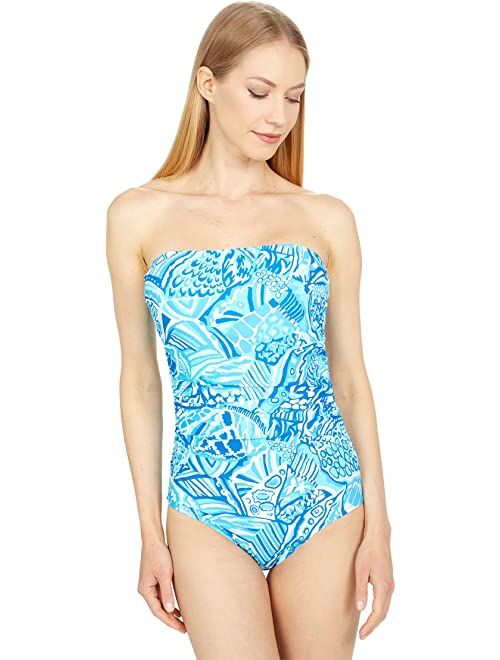 Helen Jon Blue Grotto Classic Bandeau One-Piece