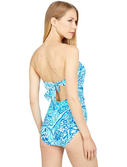 Helen Jon Blue Grotto Classic Bandeau One-Piece