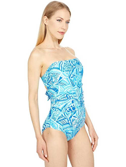 Helen Jon Blue Grotto Classic Bandeau One-Piece