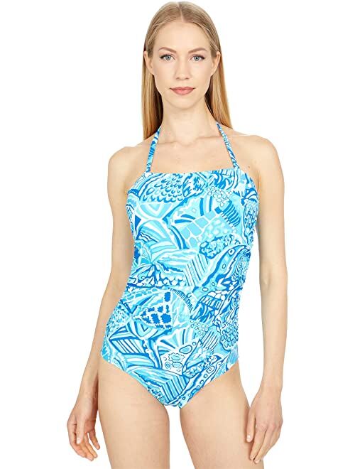 Helen Jon Blue Grotto Classic Bandeau One-Piece