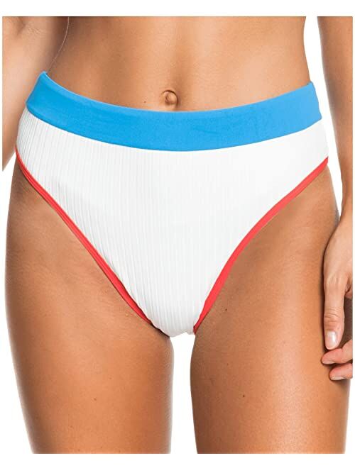 Roxy Hello July High Leg Midwaist Bikini Bottoms