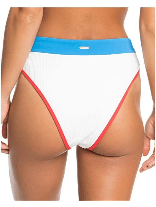 Roxy Hello July High Leg Midwaist Bikini Bottoms