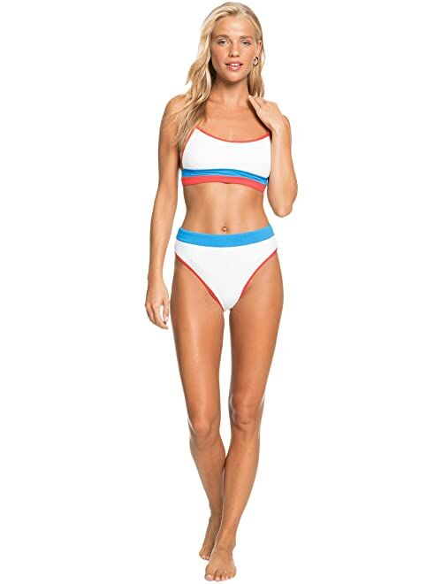 Roxy Hello July High Leg Midwaist Bikini Bottoms