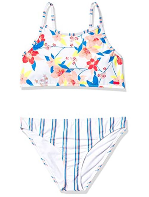 Roxy Kids Friendly Flower Crop Top Set Swimsuit (Big Kids)