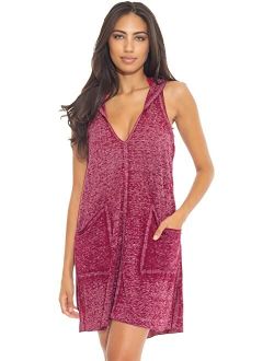 BECCA by Rebecca Virtue Beach Date Hooded T-Shirt Dress Cover-Up