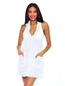 BECCA by Rebecca Virtue Beach Date Hooded T-Shirt Dress Cover-Up