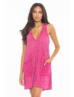 BECCA by Rebecca Virtue Beach Date Hooded T-Shirt Dress Cover-Up