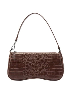 JW PEI 90s Shoulder Bag for Women Vegan Leather Crocodile Purse Classic Clutch Handbag