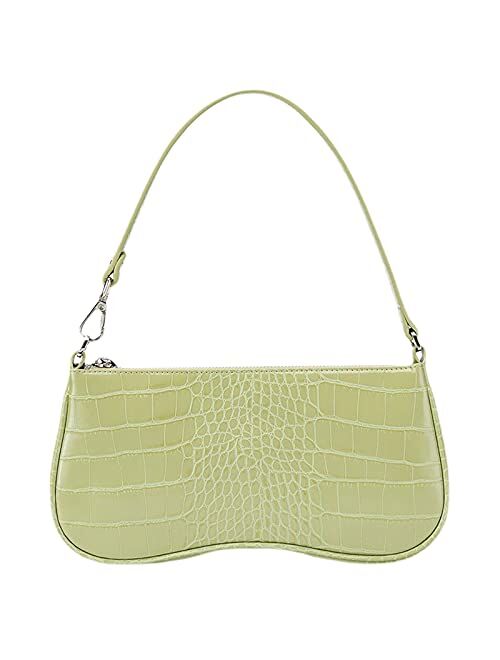 JW PEI 90s Shoulder Bag for Women Vegan Leather Crocodile Purse Classic Clutch Handbag