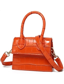 CATMICOO Mini Purse for Women, Mini Bag with Crocodile Pattern