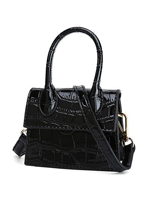 CATMICOO Mini Purse for Women, Mini Bag with Crocodile Pattern