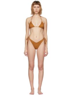 Reina Olga Tan Polyamide And Elastane  Bikini Set