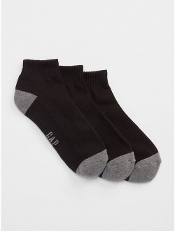 Solid Quarter Socks (3-Pack)