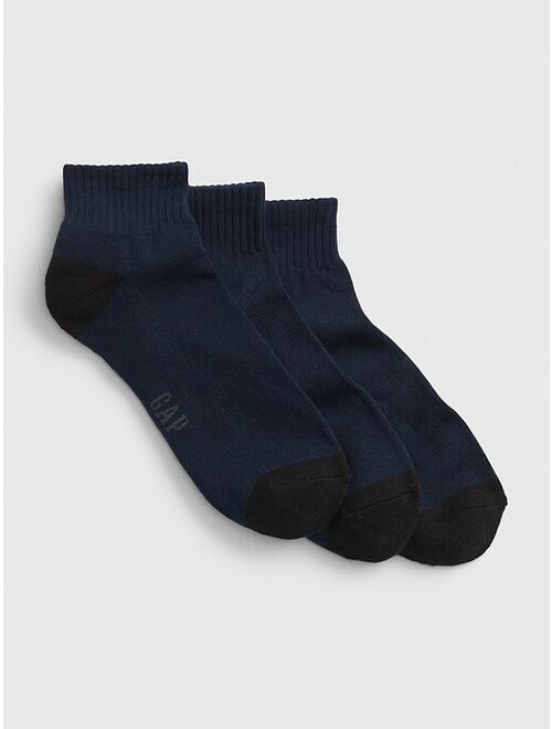 GAP Solid Quarter Socks (3-Pack)