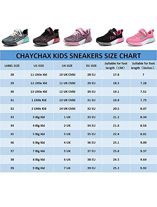 ChayChax Kids Knit Sneakers Boys Girls Lightweight Athletic Outdoor Sports Running Shoes Breathable Tennis Shoes