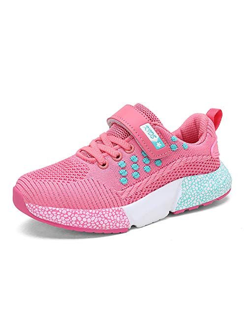 ChayChax Kids Knit Sneakers Boys Girls Lightweight Athletic Outdoor Sports Running Shoes Breathable Tennis Shoes