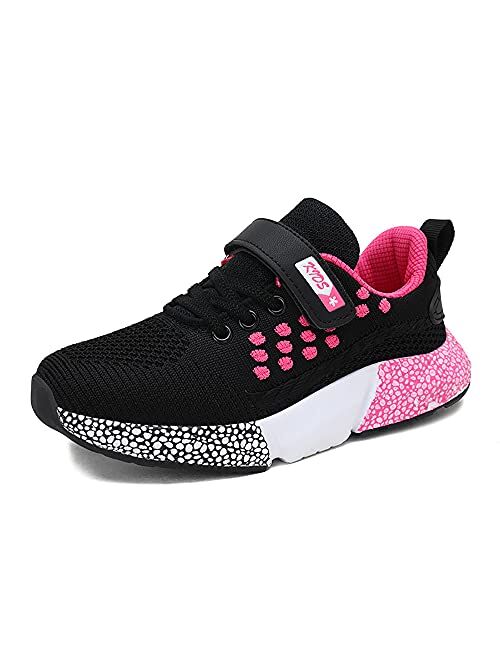 ChayChax Kids Knit Sneakers Boys Girls Lightweight Athletic Outdoor Sports Running Shoes Breathable Tennis Shoes