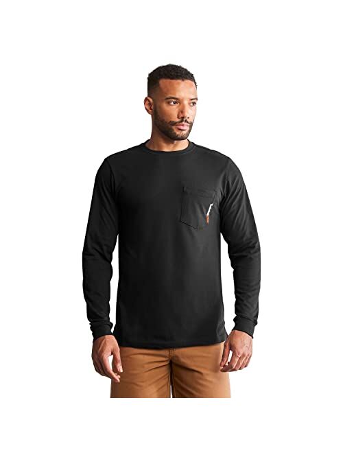 Timberland PRO FR Cotton Core Long Sleeve Pocket T-Shirt with Logo