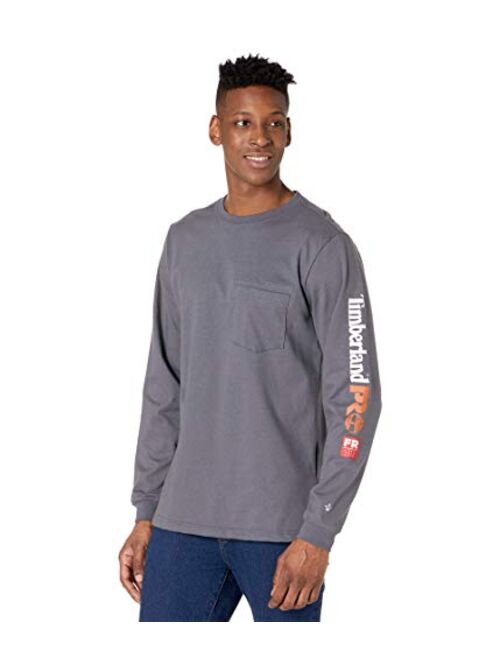 Timberland PRO FR Cotton Core Long Sleeve Pocket T-Shirt with Sleeve Logo