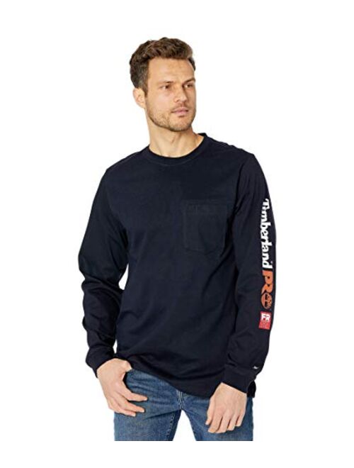 Timberland PRO FR Cotton Core Long Sleeve Pocket T-Shirt with Sleeve Logo