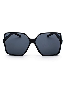 Oversized Square Sunglasses for Women Big Large Wide Fashion Shades for Men 100% UV Protection Unisex