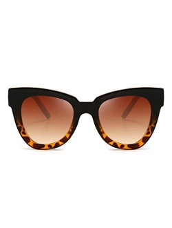 Retro Cat Eye Sunglasses Women Men Vintage Square Tortoise Shell Fashion Cateye Sunglasses