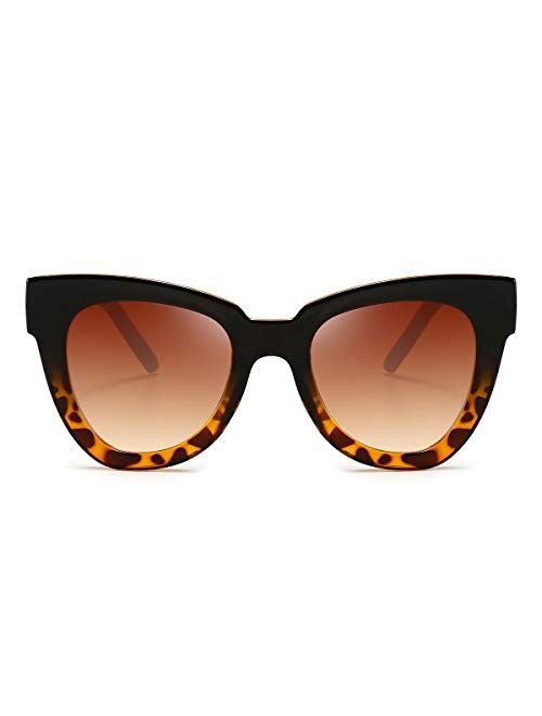 Dollger Retro Cat Eye Sunglasses Women Men Vintage Square Tortoise Shell Fashion Cateye Sunglasses