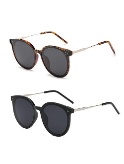 Round Polarized cat eye sunglasses for women men fashion shades