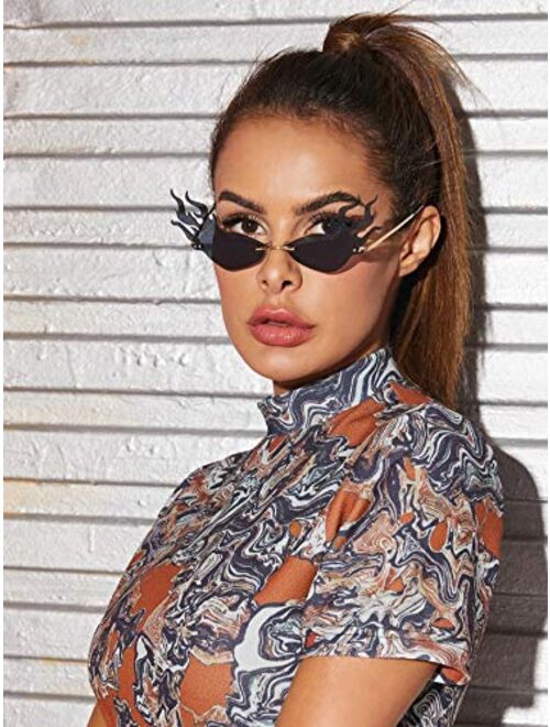 Dollger Rimless Rectangle Sunglasses for Women Fashion Frameless Square  Glasses for Men Ultralight UV400 Eyewear Unisex