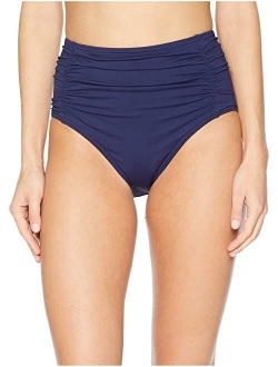 Pearl Shirred High-Waisted Swim Pant