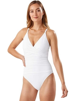 Pearl Over the Shoulder Cross Front One-Piece