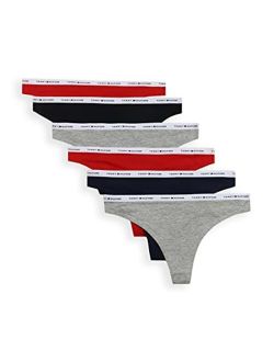 Women's Underwear Basics Cotton Thong Panties, 6 Pack