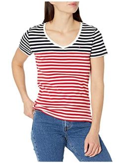 Women's Short Sleeve V-Neck T-Shirt (Standard and Plus Size)