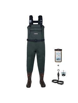 Buy HISEA Upgrade Chest Waders Fishing Waders for Men with Boots Waterproof  Lightweight Bootfoot Cleated 2-Ply Nylon/PVC online